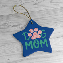 Load image into Gallery viewer, Buy online Premium Quality Dog Mom - Small Paws in Big Paw - Ceramic Ornaments - Christmas Tree Decoration - #dogmomtreats - Dog Mom Treats