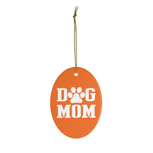 Load image into Gallery viewer, Buy online Premium Quality Dog Mom - Block Text - Ceramic Ornaments - Christmas Tree Decoration - #dogmomtreats - Dog Mom Treats
