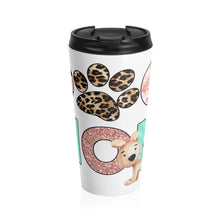 Load image into Gallery viewer, Buy online Premium Quality Dog Mom - Leopard Paw - Stainless Steel Travel Mug - Gift Idea - #dogmomtreats - Dog Mom Treats