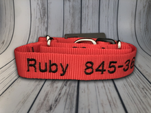 Load image into Gallery viewer, Custom Dog Collar Machine - Personalized - Embroidered With Your Dog's Name and Phone Number - DogCollarWithName.com