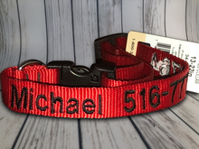 Load image into Gallery viewer, Custom Dog Collar Machine - Personalized - Embroidered With Your Dog's Name and Phone Number - DogCollarWithName.com