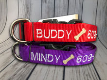 Load image into Gallery viewer, Custom Dog Collar Machine - Personalized - Embroidered With Your Dog's Name and Phone Number - DogCollarWithName.com