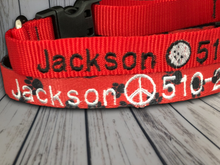 Load image into Gallery viewer, Custom Dog Collar Machine - Personalized - Embroidered With Your Dog's Name and Phone Number - DogCollarWithName.com