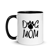 Load image into Gallery viewer, Buy online Premium Quality Dog Mom - Paw - Mug with Color Inside - Gift Idea - #dogmomtreats - Dog Mom Treats