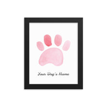 Load image into Gallery viewer, Buy online Premium Quality Personalized Dog Paw Frame - Framed photo paper poster - Red - Great Dog Mom Gift Idea - Dog Mom Treats
