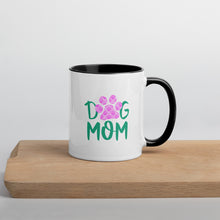Load image into Gallery viewer, Buy online Premium Quality Dog Mom - Small Paws in Big Paw - Mug with Color Inside - Gift Idea - #dogmomtreats - Dog Mom Treats