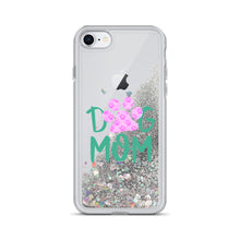 Load image into Gallery viewer, Buy online Premium Quality Dog Mom - Small Paws in Big Paw - Liquid Glitter Phone Case - Gift Idea - #dogmomtreats - Dog Mom Treats