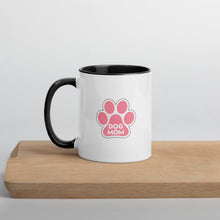 Load image into Gallery viewer, Buy online Premium Quality Dog Mom - Pink Paw - Mug with Color Inside - Gift Idea - #dogmomtreats - Dog Mom Treats
