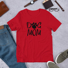 Load image into Gallery viewer, Buy online Premium Quality Dog Mom - Paw - Short-Sleeve Unisex T-Shirt - Gift Idea - #dogmomtreats - Dog Mom Treats