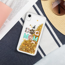 Load image into Gallery viewer, Buy online Premium Quality Dog Mom - Leopard Paw - Liquid Glitter Phone Case - Gift Idea - #dogmomtreats - Dog Mom Treats