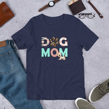 Load image into Gallery viewer, Buy online Premium Quality Dog Mom - Leopard Paw - Short-Sleeve Unisex T-Shirt - Gift Idea - #dogmomtreats - Dog Mom Treats