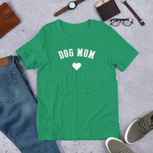 Load image into Gallery viewer, Buy online Premium Quality Dog Mom - Heart - Short-Sleeve Unisex T-Shirt - Gift Idea - #dogmomtreats - Dog Mom Treats