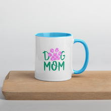 Load image into Gallery viewer, Buy online Premium Quality Dog Mom - Small Paws in Big Paw - Mug with Color Inside - Gift Idea - #dogmomtreats - Dog Mom Treats