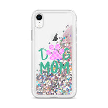 Load image into Gallery viewer, Buy online Premium Quality Dog Mom - Small Paws in Big Paw - Liquid Glitter Phone Case - Gift Idea - #dogmomtreats - Dog Mom Treats