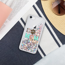 Load image into Gallery viewer, Buy online Premium Quality Dog Mom - Leopard Paw - Liquid Glitter Phone Case - Gift Idea - #dogmomtreats - Dog Mom Treats
