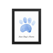 Load image into Gallery viewer, Buy online Premium Quality Personalized Dog Paw Frame - Framed photo paper poster - Dark Blue - Great Gift Idea for Dog Mom - Dog Mom Treats
