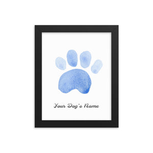 Buy online Premium Quality Personalized Dog Paw Frame - Framed photo paper poster - Dark Blue - Great Gift Idea for Dog Mom - Dog Mom Treats