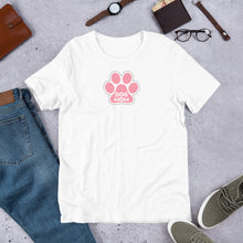 Load image into Gallery viewer, Buy online Premium Quality Dog Mom - Pink Paw - Short-Sleeve Unisex T-Shirt - gift idea - #dogmomtreats - Dog Mom Treats