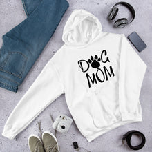 Load image into Gallery viewer, Buy online Premium Quality Dog Mom - Script wiht Paw - Unisex Hoodie - Dog Mom Gift Idea - #dogmomtreats - Dog Mom Treats