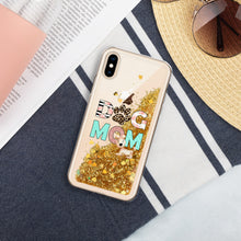 Load image into Gallery viewer, Buy online Premium Quality Dog Mom - Leopard Paw - Liquid Glitter Phone Case - Gift Idea - #dogmomtreats - Dog Mom Treats