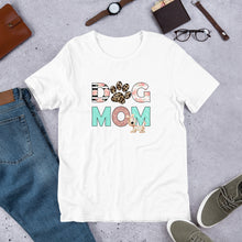Load image into Gallery viewer, Buy online Premium Quality Dog Mom - Leopard Paw - Short-Sleeve Unisex T-Shirt - Gift Idea - #dogmomtreats - Dog Mom Treats