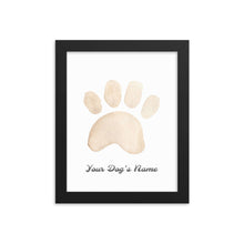 Load image into Gallery viewer, Buy online Premium Quality Personalized Dog Paw Frame - Framed photo paper poster - Brown - Great Dog Mom Gift Idea - Dog Mom Treats
