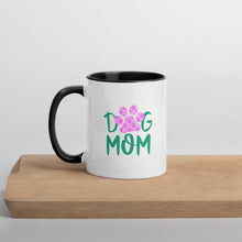 Load image into Gallery viewer, Buy online Premium Quality Dog Mom - Small Paws in Big Paw - Mug with Color Inside - Gift Idea - #dogmomtreats - Dog Mom Treats