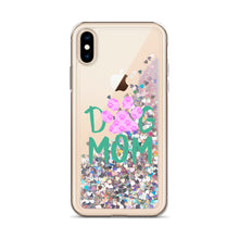 Load image into Gallery viewer, Buy online Premium Quality Dog Mom - Small Paws in Big Paw - Liquid Glitter Phone Case - Gift Idea - #dogmomtreats - Dog Mom Treats