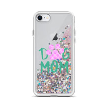 Load image into Gallery viewer, Buy online Premium Quality Dog Mom - Small Paws in Big Paw - Liquid Glitter Phone Case - Gift Idea - #dogmomtreats - Dog Mom Treats
