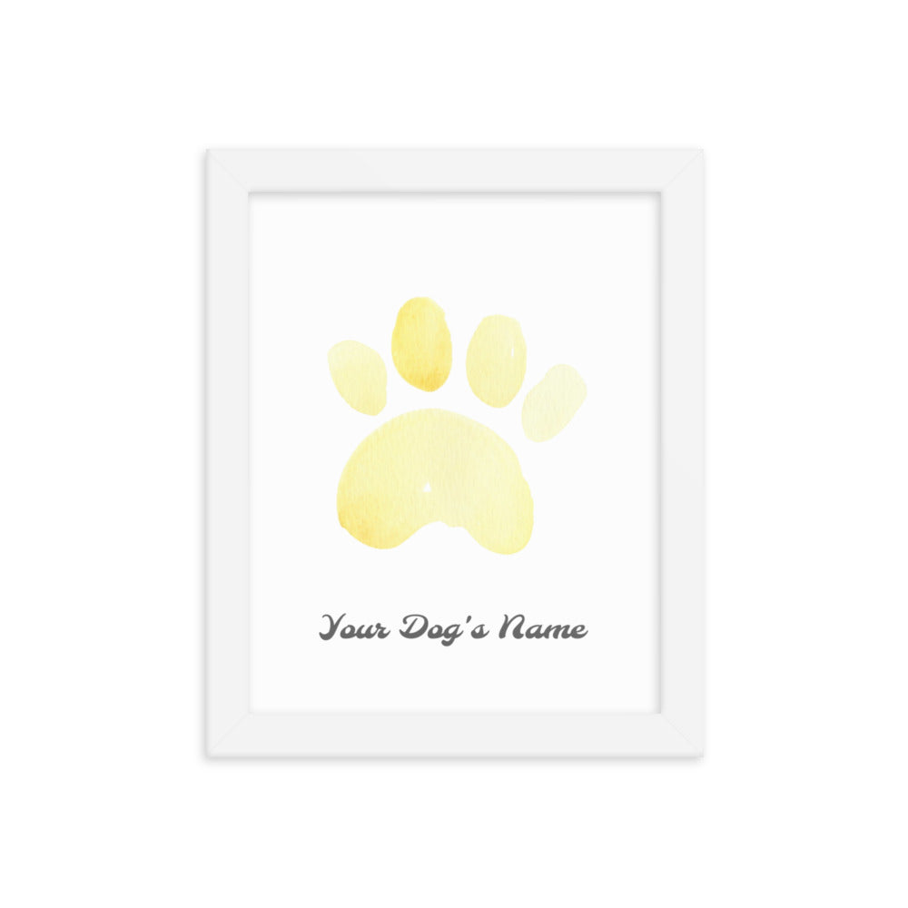 Buy online Premium Quality Personalized Dog Paw Frame - Framed photo paper poster - Yellow - Great Gift Idea for Dog Mom - Dog Mom Treats