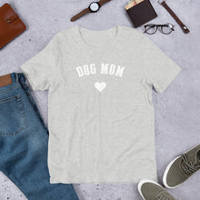 Load image into Gallery viewer, Buy online Premium Quality Dog Mom - Heart - Short-Sleeve Unisex T-Shirt - Gift Idea - #dogmomtreats - Dog Mom Treats