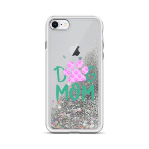 Buy online Premium Quality Dog Mom - Small Paws in Big Paw - Liquid Glitter Phone Case - Gift Idea - #dogmomtreats - Dog Mom Treats