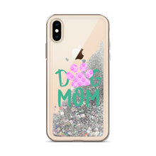 Load image into Gallery viewer, Buy online Premium Quality Dog Mom - Small Paws in Big Paw - Liquid Glitter Phone Case - Gift Idea - #dogmomtreats - Dog Mom Treats