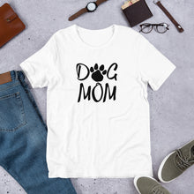 Load image into Gallery viewer, Buy online Premium Quality Dog Mom - Paw - Short-Sleeve Unisex T-Shirt - Gift Idea - #dogmomtreats - Dog Mom Treats