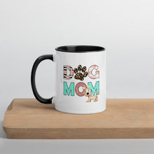 Load image into Gallery viewer, Buy online Premium Quality Dog Mom - Leopard Paw - Mug with Color Inside - Gift Idea - #dogmomtreats - Dog Mom Treats