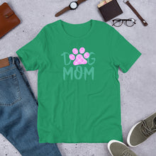 Load image into Gallery viewer, Buy online Premium Quality Dog Mom - Small Paws in Big Paws - Short-Sleeve Unisex T-Shirt - Gift Idea - #dogmomtreats - Dog Mom Treats