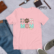 Load image into Gallery viewer, Buy online Premium Quality Dog Mom - Leopard Paw - Short-Sleeve Unisex T-Shirt - Gift Idea - #dogmomtreats - Dog Mom Treats