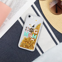 Load image into Gallery viewer, Buy online Premium Quality Dog Mom - Leopard Paw - Liquid Glitter Phone Case - Gift Idea - #dogmomtreats - Dog Mom Treats