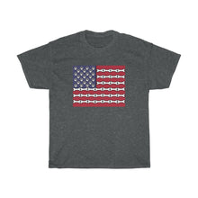 Load image into Gallery viewer, Buy online Premium Quality Paws Up American Flag Bone Design - Unisex Heavy Cotton Tee - Dog Mom Treats
