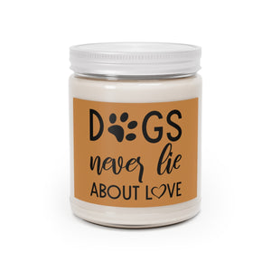 Relaxed Dog - Scented Candles, 9oz - Dogs Never Lie About Love - Brown Label