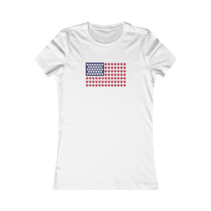 Buy online Premium Quality American Flag Paw Stripe  - Women's Favorite Tee - Dog Mom Treats