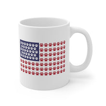 Load image into Gallery viewer, Buy online Premium Quality Paw Print American Flag - Mug 11oz - Dog Mom Treats
