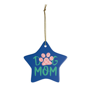 Buy online Premium Quality Dog Mom - Small Paws in Big Paw - Ceramic Ornaments - Christmas Tree Decoration - #dogmomtreats - Dog Mom Treats
