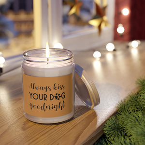 Relaxed Dog - Scented Candles, 9oz - Always Kiss Your Dog Goodnight - Brown Label