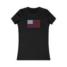 Load image into Gallery viewer, Buy online Premium Quality American Flag Paw Stripe  - Women&#39;s Favorite Tee - Dog Mom Treats
