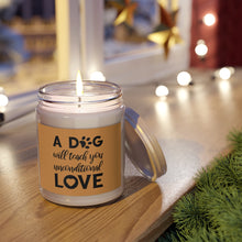 Load image into Gallery viewer, Relaxed Dog - Scented Candles, 9oz - A Dog Will Teach You Unconditional Love - Brown Label
