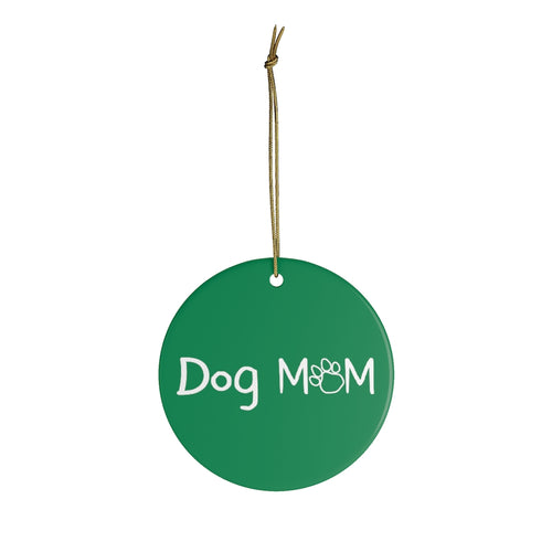 Buy online Premium Quality Dog Mom - Young Script - Ceramic Ornaments - Christmas Tree Decoration - #dogmomtreats - Dog Mom Treats