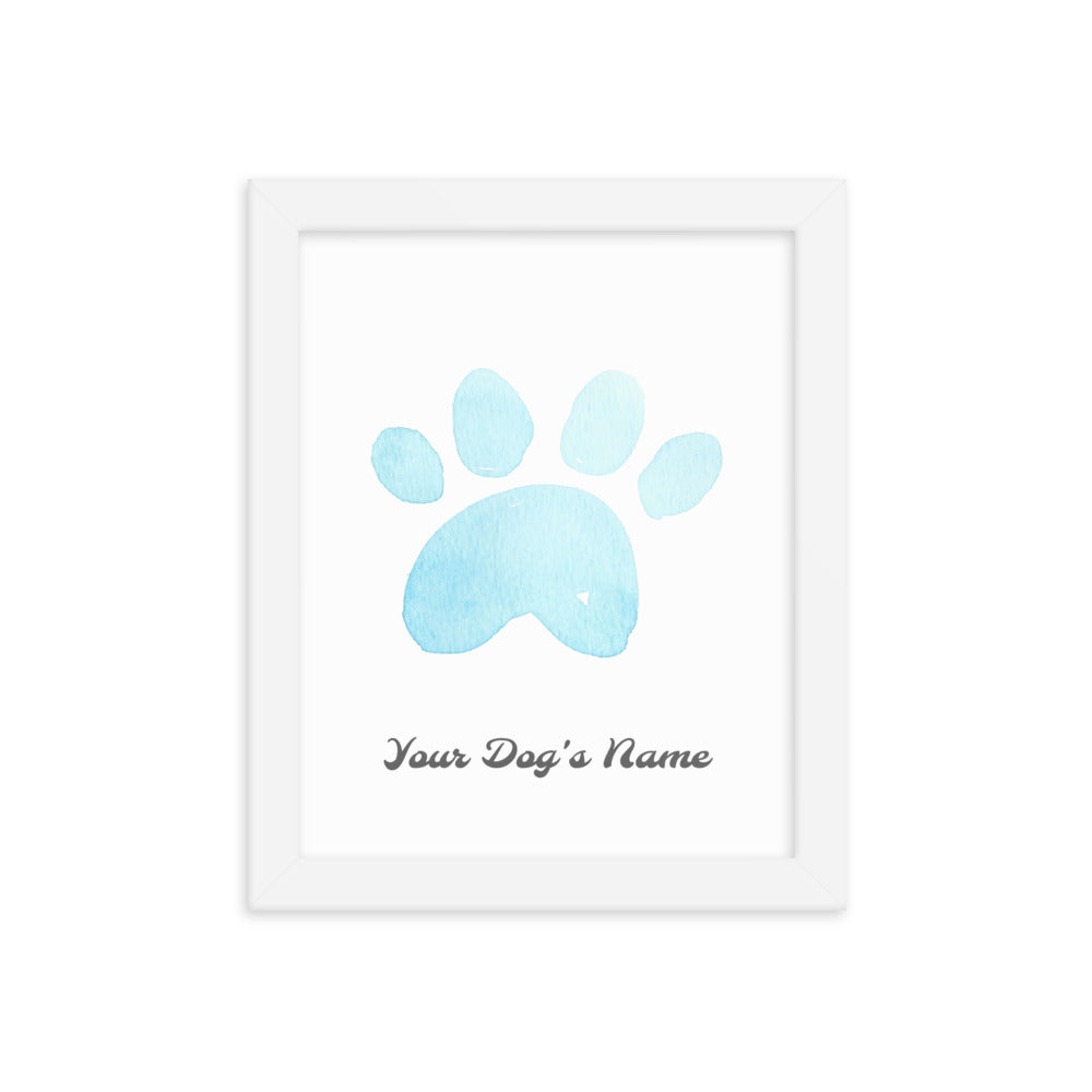 Buy online Premium Quality Personalized with Your Dog's Name - Framed photo paper poster - Blue - Great Gift Idea for Dog Mom - Dog Mom Treats