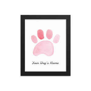 Buy online Premium Quality Personalized Dog Paw Frame - Framed photo paper poster - Red - Great Dog Mom Gift Idea - Dog Mom Treats
