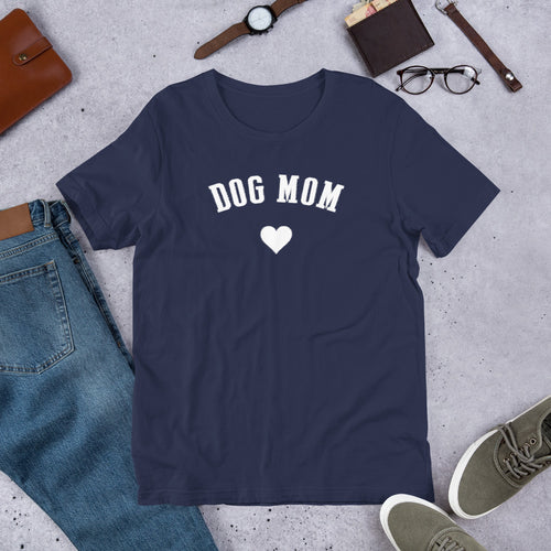 Buy online Premium Quality Dog Mom - Heart - Short-Sleeve Unisex T-Shirt - Gift Idea - #dogmomtreats - Dog Mom Treats
